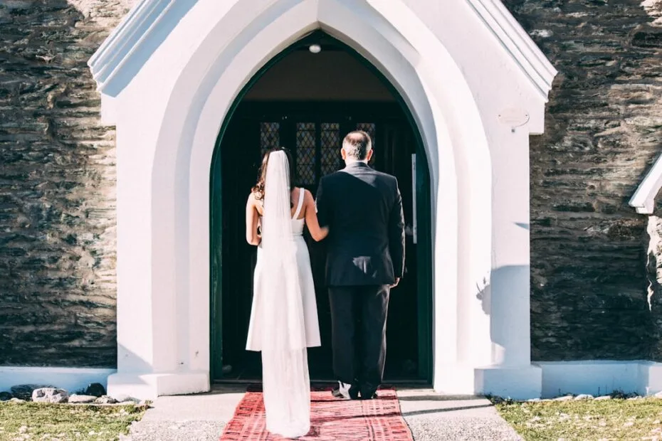 Photo church wedding with foreigner